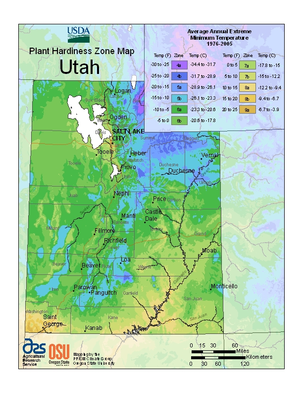 Utah Hardiness Zones